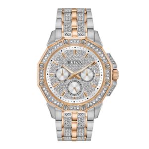 Mens+Octava+Two-Tone+Swarovski+Crystal+Watch