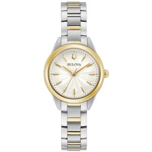 Ladies+Sutton+Classic+Two-Tone+Stainless+Steel+Watch+White+Dial