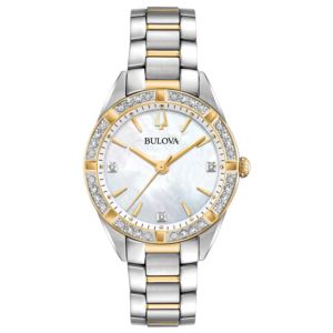 Ladies+Sutton+Silver+%26+Gold-Tone+Diamond+SS+Watch+Mother-of-pearl