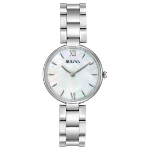 Ladies%27+Classic+Silver-Tone+Stainless+Steel+Watch+Mother-of-Pearl+Dial