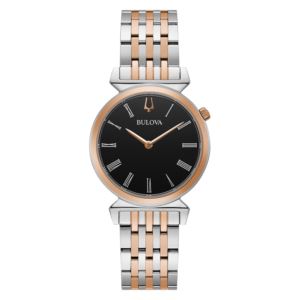 Ladies+Regatta+2-Tone+Stainless+Steel+Watch+Black+Dial
