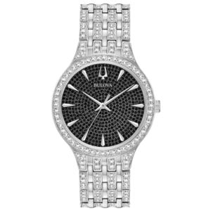 Mens+Phantom+Black+%26+White+Swarovski+Paved+Watch