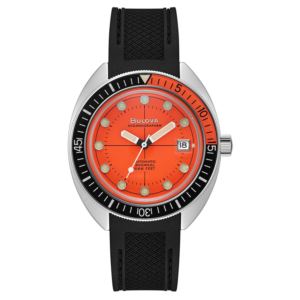 Mens+Devil+Diver+Orange+%26+Black+Strap+Watch+Orange+Dial