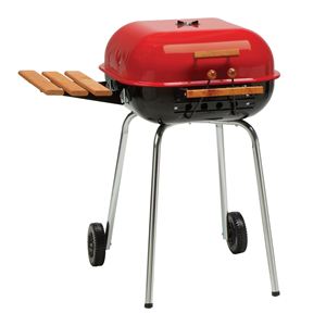 Swinger+Charcoal+Grill+with+Side+Shelf+Red