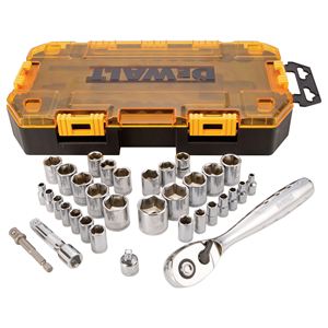 34pc+ToughSystem+1%2F4%22+and+3%2F8%22+Drive+Socket+Set