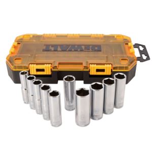 10pc+Tough+Box+1%2F2%22+Drive+Deep+Metric+Socket+Set