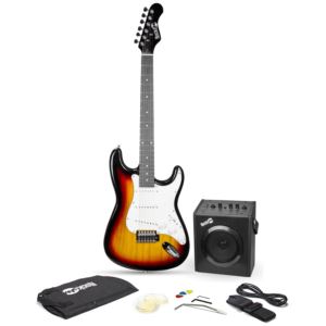 Full-Size+Electric+Guitar+Kit+Sunburst