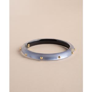 Rocky+Gold+Studded+Bracelet+-+Steel+Blue
