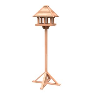 63%22H+Cedar+Gazebo+Bird+Table+with+stand