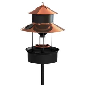 Gaslight+Solar+Light+Coppertop+Seed+Feeder+with+built-in+baffle+%26+poles