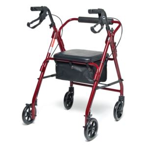 Walkabout+Basic+Four+Wheel+Rollator+Red