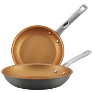 Home+Collection+Hard+Anodized+Twin+Pack+Skillets+11.5%22+%26+9.25%22+Gray