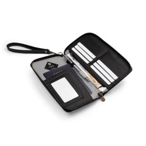 PKG+Zippered+Wallet+in+Black