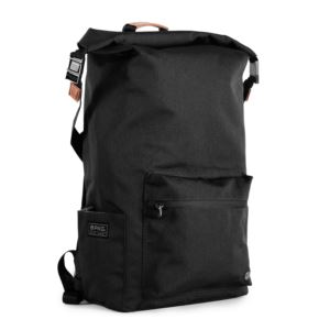 PKG+Dawson+28L+Recycled+Roll-top+Backpack+in+Black%2FTan
