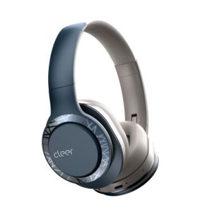 Cleer+Over-Ear+Bluetooth+Headphones+With+100hr+Battery+in+Navy