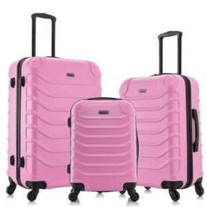 InUSA+Endurance+Hard+Shell+Luggage+Set+%2820inch%2C+24inch%2C+28inch%2C+Pink%29