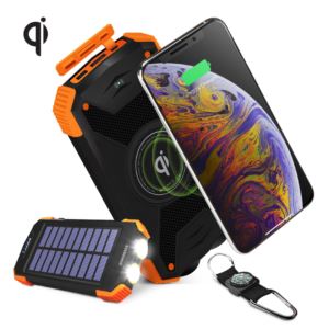 Solar+10000mAh+Wireless+Power+Bank