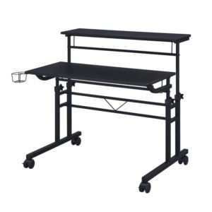 Techni+Mobili+Rolling+Adjustable+Height+Writing+Desk%2C+Black