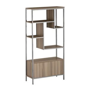 Techni+Mobili+Storage+Rack+with+Door+Cabinet+-+Oak