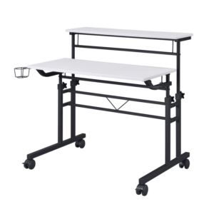 Techni+Mobili+Rolling+Adjustable+Height+Writing+Desk%2C+White