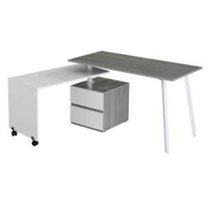 Techni+Mobili+Rotating+Multi-Positional+Modern+Desk%2C+Grey