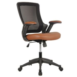 Techni+Mobili+Mid-Back+Mesh+Task+Office+Chair-Brown