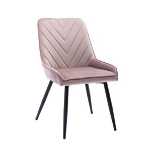 Techni+Mobili+2+PC+Modern+Contemporary+Velvet+Chair+-+Pink