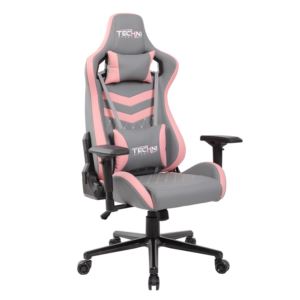 Techni+Sport+TS-83+Ergonomic+Racer+PC+Gaming+Chair%2C+Grey%2FPink