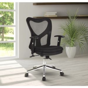 Techni+Mobili+High+Back+Mesh+Office+Chair%2C+Black