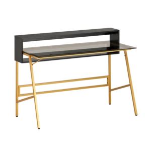 Techni+Mobili+Home+Office+Writing+Desk+with+Riser+-+Gold