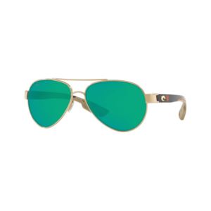 Loreto+Rose+Gold+Sunglasses+w%2F+Polarized+Green+Mirror+580G+Lens