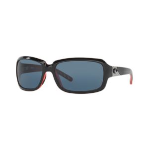 Isabela+Black+Coral+Sunglasses+w%2F+Polarized+580P+Gray+Lens