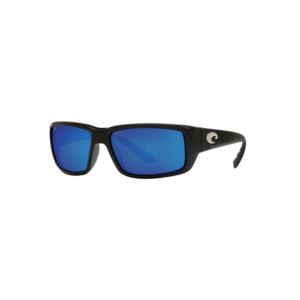 Fantail+Matte+Black+Sunglasses+w%2F+Polarized+580P+Blue+Mirror+Lens