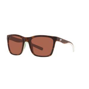 Panga+Shiny+Tortoise%2FSeafoam+Sunglasses+w%2F+Polarized+580P+Copper+Lens