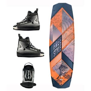Freestyle+Orange+Wakeboard+with+RAVE+boots