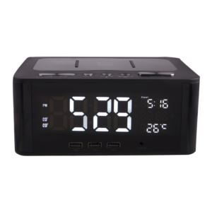 Bluetooth+Speaker+Clock+Radio+w%2F+Qi+Charging
