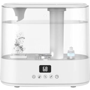 Anti-Microbial+Air+Sterilization+Humidifier+%2B+Essential+Oil+Diffuser+-+White