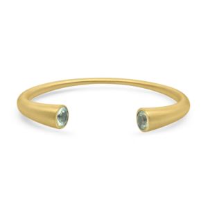 Twin+Gold+Cuff+with+Green+Amethyst