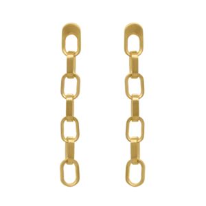 Manhattan+Long+Chain+Link+Drop+Earrings