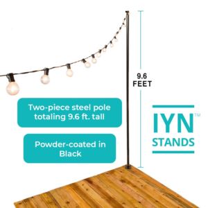IYN+Outdoor+light+pole+stand+with+mounting+plate