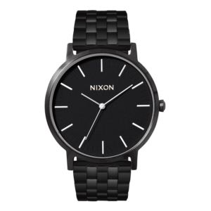 Mens+Porter+White+%26+Black+Stainless+Steel+Watch+Black+Dial
