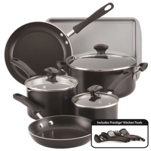 15pc+Cookstart+DiamondMax+Nonstick+Cookware+Set+Black