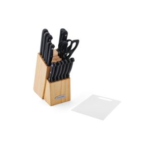 17pc+Triple+Rivet+Cutlery+Set+Black