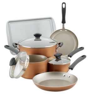 15pc+Cookstart+DiamondMax+Nonstick+Cookware+Copper