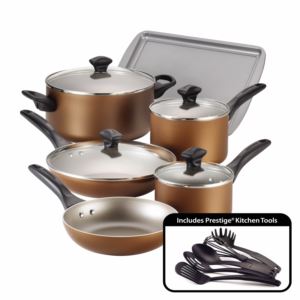 15pc+Nonstick+Cookware+Copper