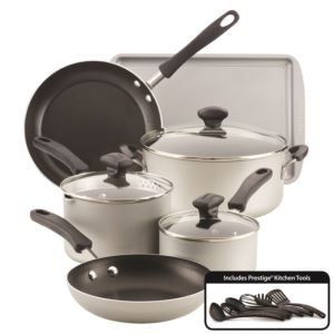 15pc+Cookstart+DiamondMax+Nonstick+Cookware+Set+Silver