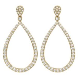 Antwerp+Diamonds+new+%22Bypass+Drop+Pear+Dangle%22+earrings+in+14K+YG+with+104+rd+br+dias.