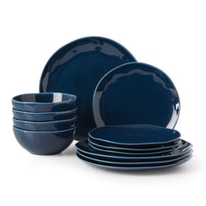Bay+Colors+12pc+Dinnerware+Set+Blue+Glaze