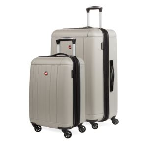 6297+2pc+Expandable+Hardside+Spinner+Luggage+Set+Silver