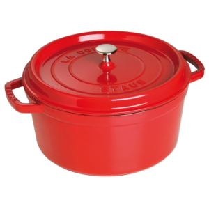 7qt+Cast+Iron+Round+Cocotte+Cherry